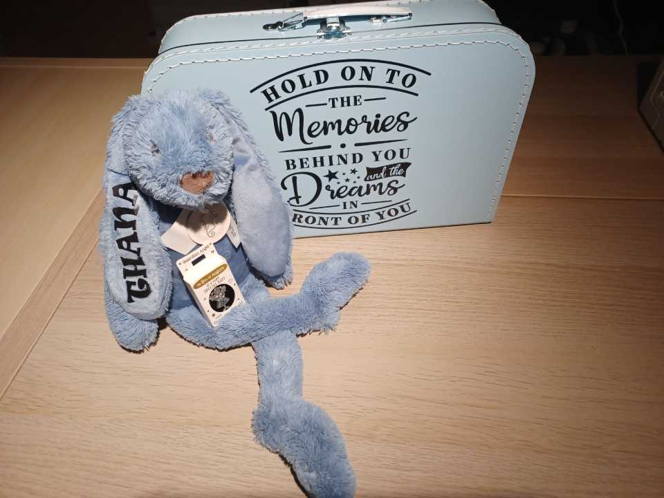 Detailopname van een gepersonaliseerde textielbedrukking gemaakt door Crea Dili.