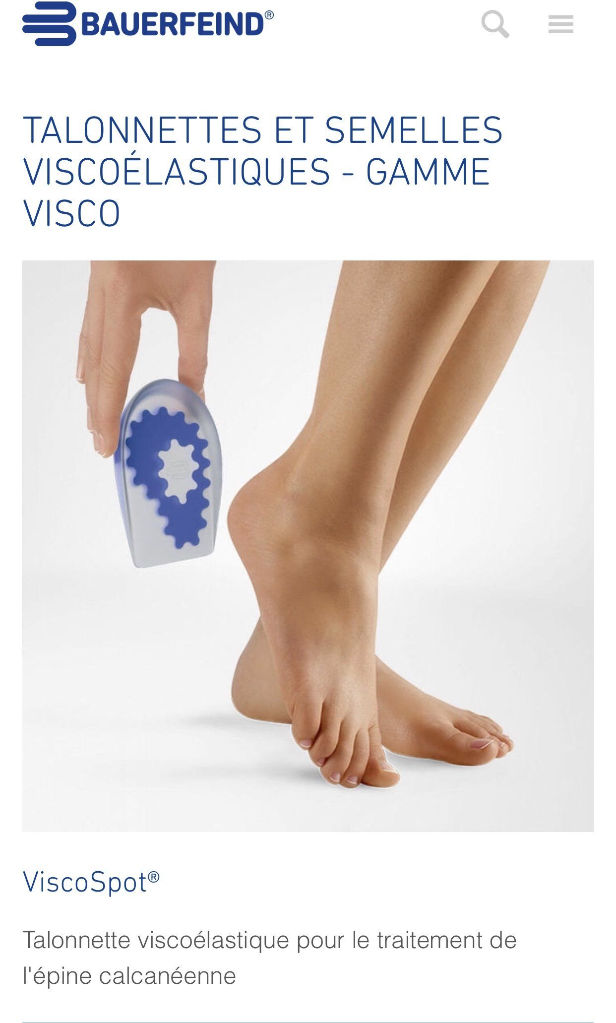 Talonnette viscoélastique