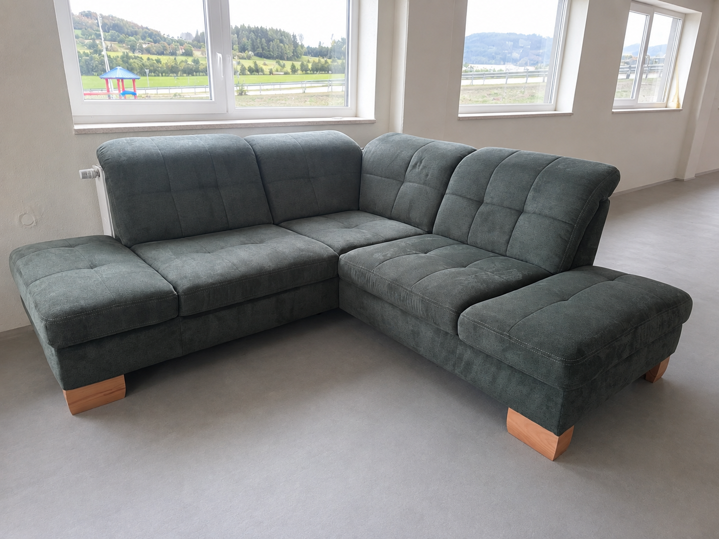 Modell Sydney graue Couch Stoff
