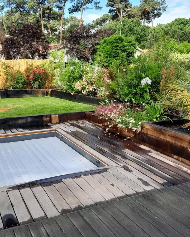 Diversité de plantes dans un jardin aménagé