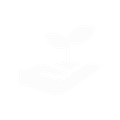 Pictogramme d'une main contenant une plante
