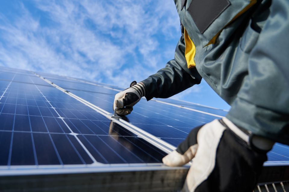 Photovoltaikanlagen werden installiert