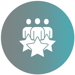 Icon Personen und Sterne