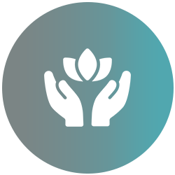 Icon Lotus und Hände