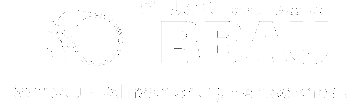 Blasses weißes Logo mit kreisförmigem Symbol und Teiltext auf hellem Hintergrund