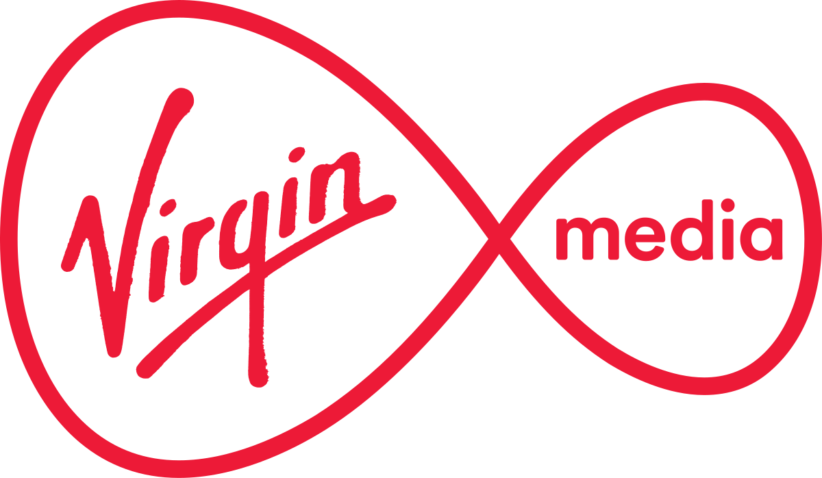 Logotipo de Virgin Media: símbolo de infinito rojo con 