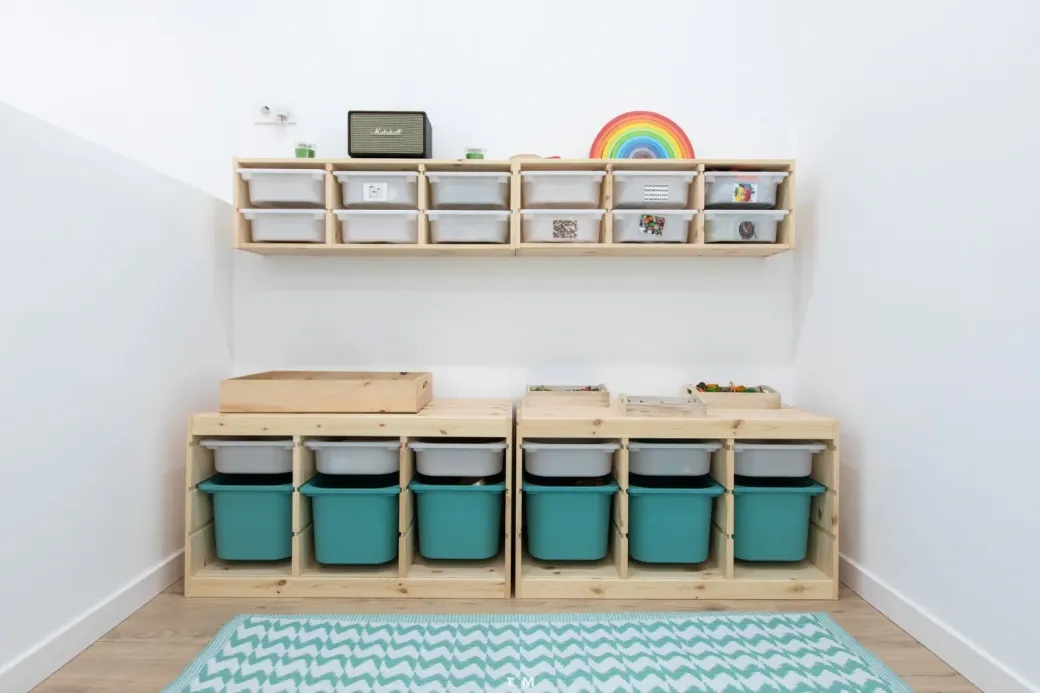 Mueble de almacenaje de la guardería