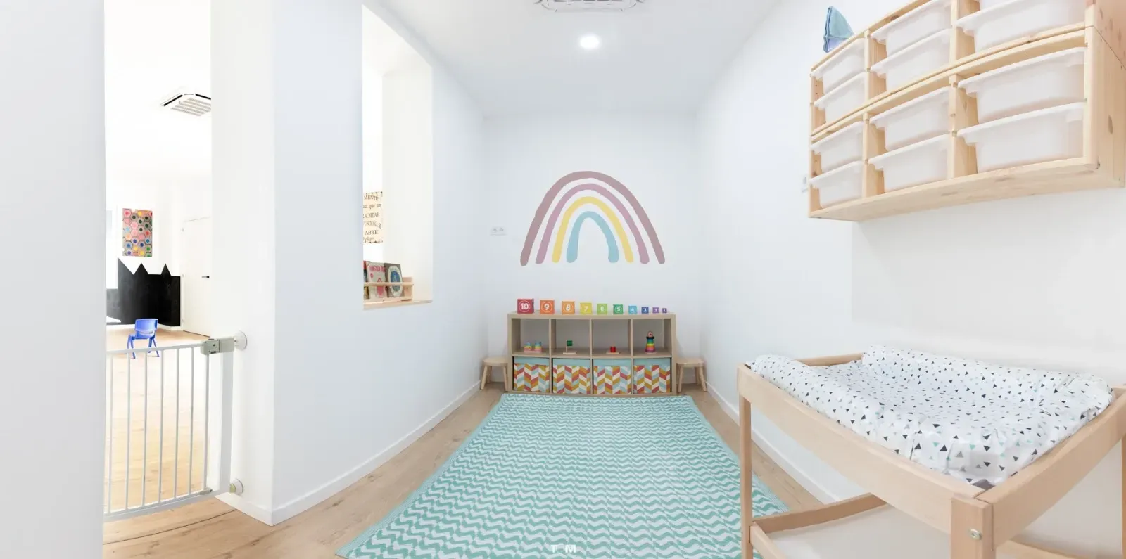 Cuarto cerrado para bebes de la guardería