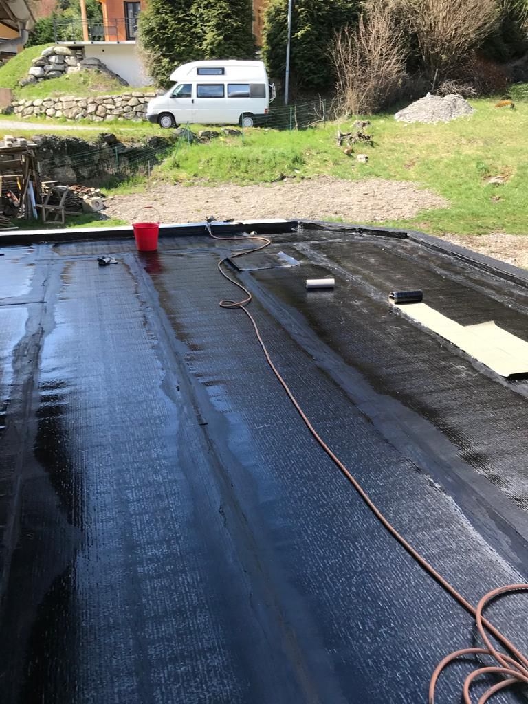 Revêtement bitumeux d'étanchéité sur terrasse