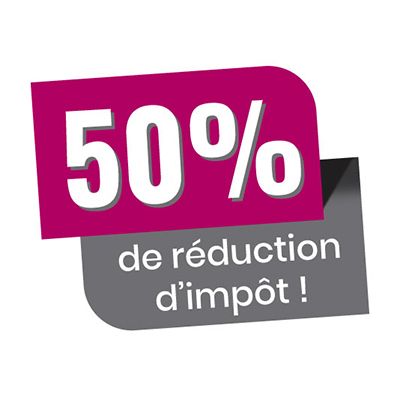 Logo 50 % de réduction d'impôt