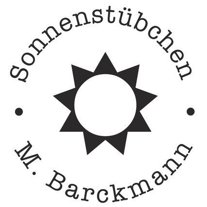 Runder Logo-Stempel Sonnenstübchen M. Barckmann mit Sonnensymbol