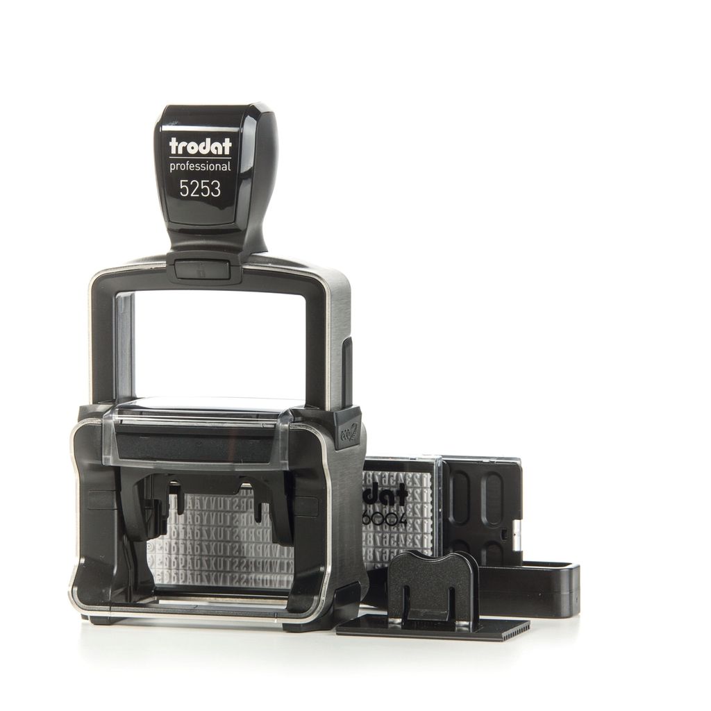 Trodat Stempel mit schwarzem Gehäuse für Büro und Gewerbe