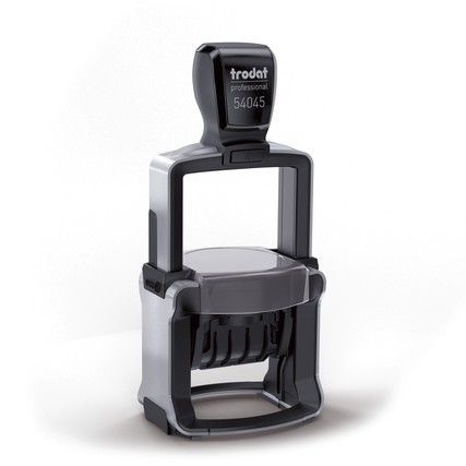 Trodat Textstempel mit schwarzem Gehäuse für Firmen- und Adressstempel