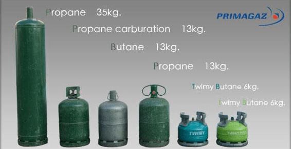 Bouteilles de gaz propane et butane 5 kg, 6 kg, 13 kg et 35 kg