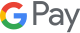 Google Pay-Logo mit mehrfarbigem „G“ und grauem „Pay“-Text