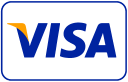 Visa-Logo in Blau und Gelb innerhalb eines abgerundeten Rechtecks