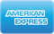 American Express American Express-Logo auf blauem Farbverlaufshintergrund