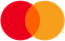 Mastercard Mastercard-Logo mit sich überlappenden roten und orangen Kreisen auf weißem Hintergrund