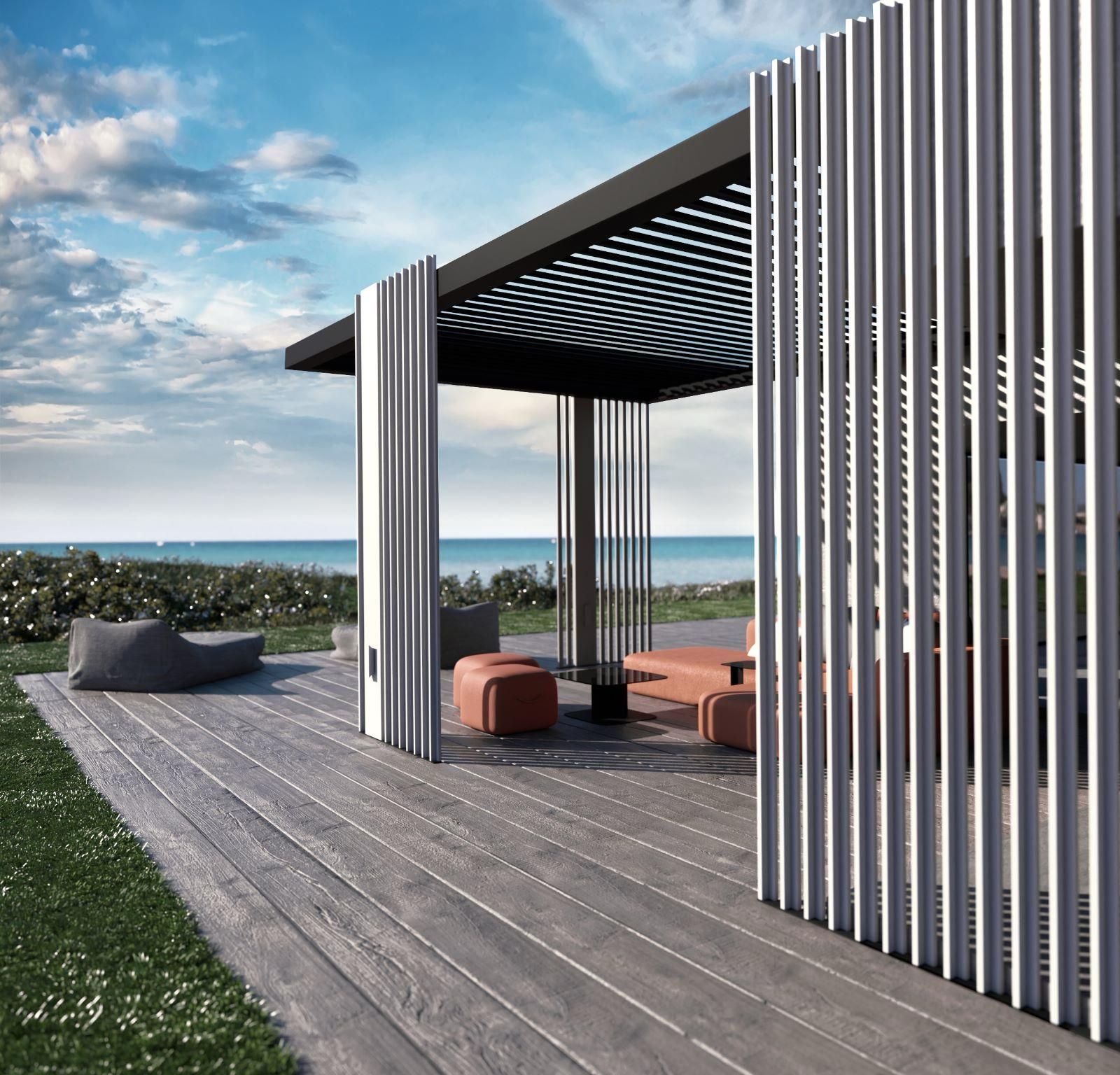 Instalación de pérgola bioclimática exterior en Las Rozas