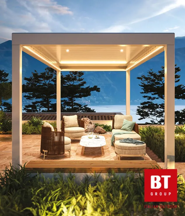 Instalación de pérgola bioclimática exterior en Las Rozas