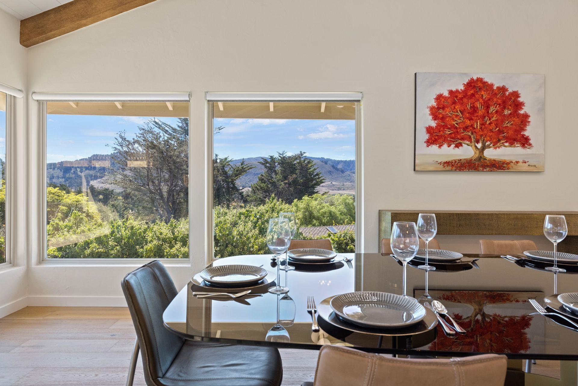 A statue of a lion in front of a wooden door