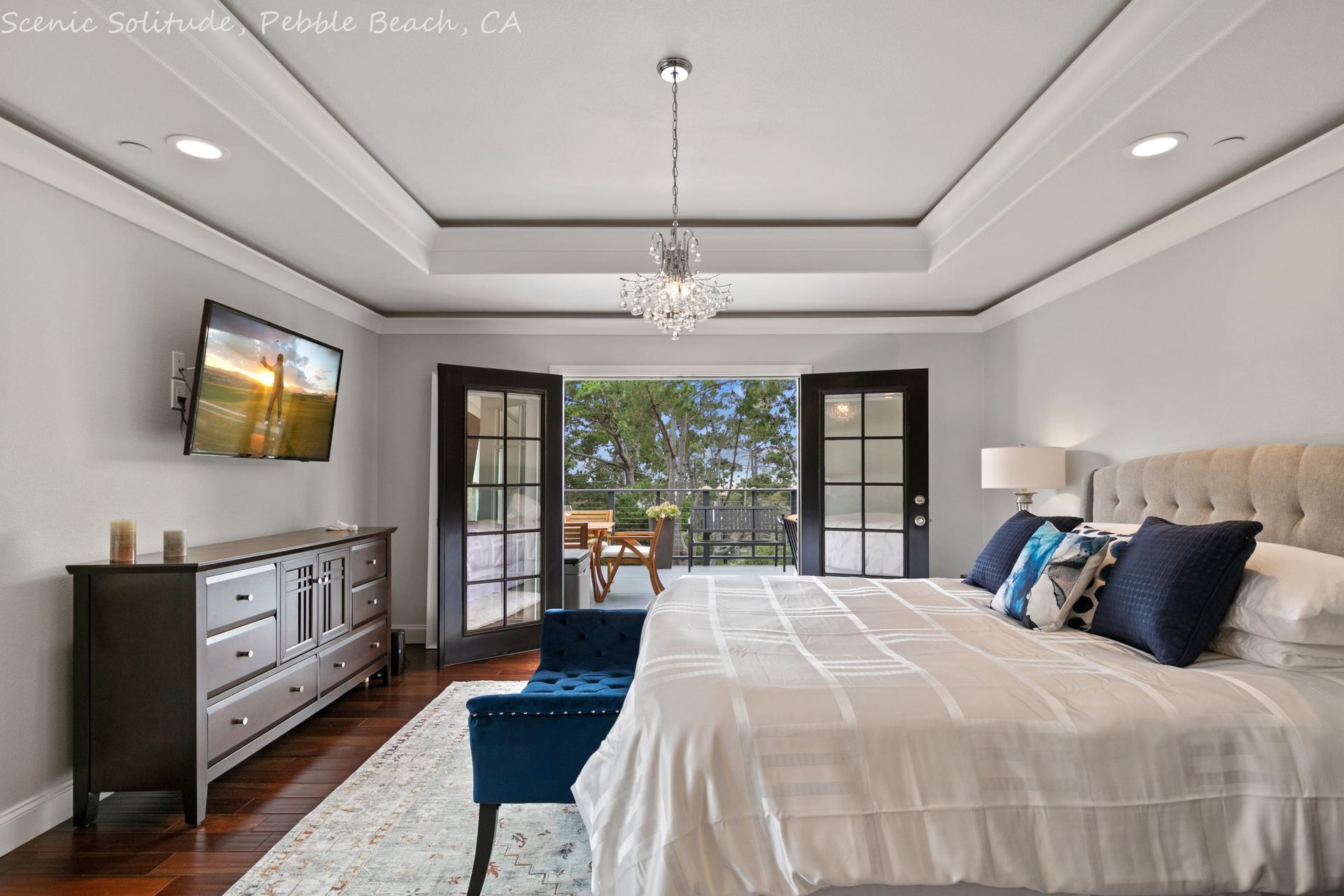 A house with a fire pit in front of it