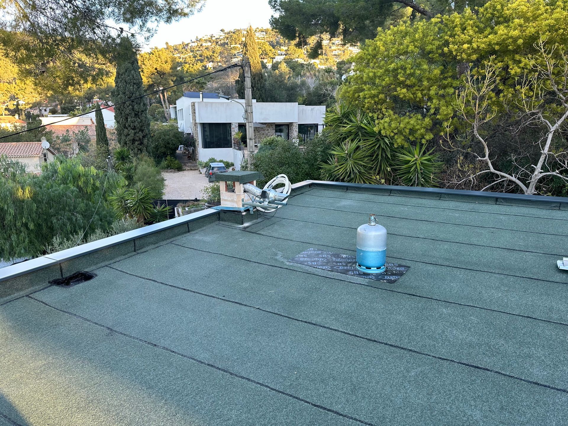 Une toiture-terrasse terminée