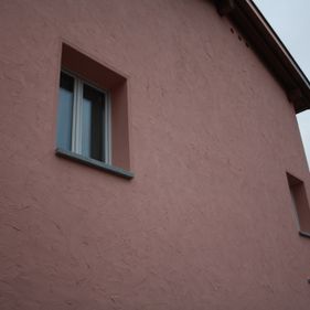 Facciata esterna intonaco bio termico Tillica - DEPTech Stabio - Ticino