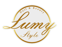 Un logotipo para un salón de uñas y belleza llamado Lumy Style.