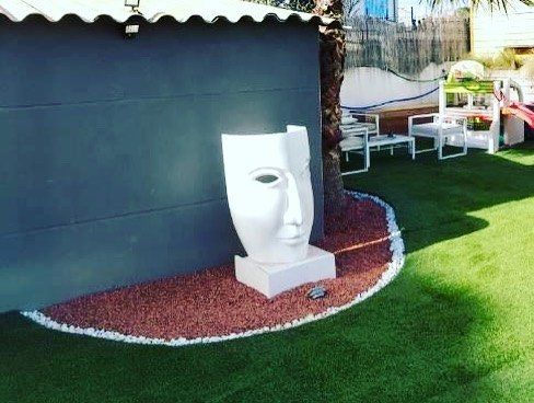 Béton drainant coloré