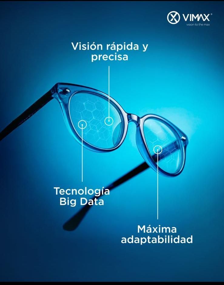 Un par de gafas colocadas encima de una superficie azul.