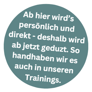 Hier wird's persönlich.