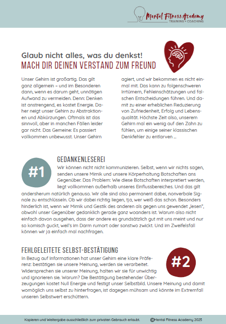 PDF zu klassischen Denkfehlern