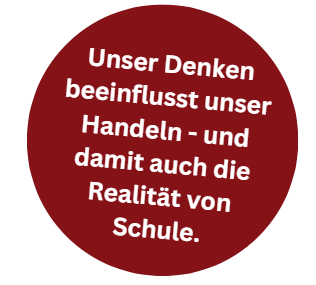 Roter Kreis mit deutschem Text: „Wir können Stress nicht verschwinden lassen,