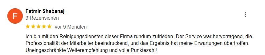 Rino Nettoyage Reinigung Bewertung 1