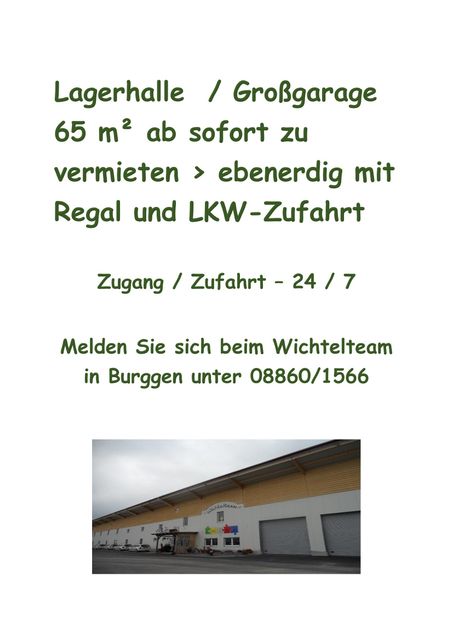 Große flexible und sichere Mietfläche circa 65m². Zugang - 24 Stunden am Tag, 7 Tage die Woche!