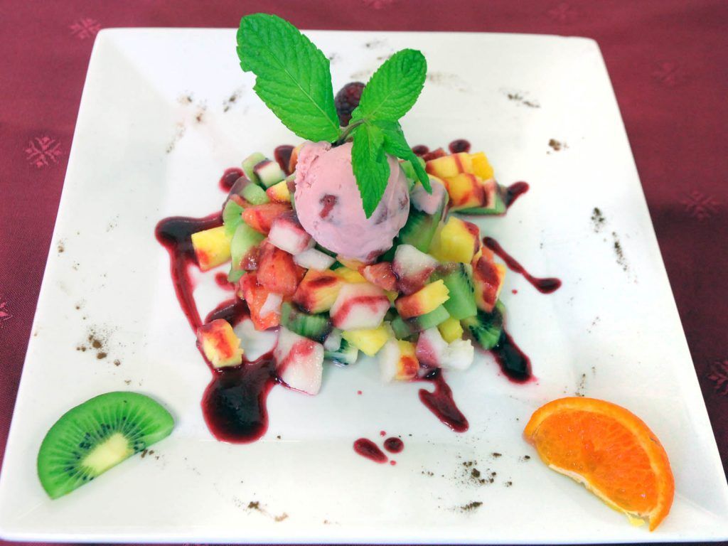 Un dessert très coloré.