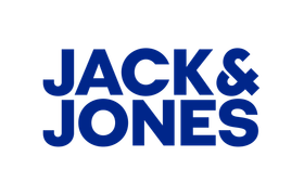 El logotipo de Jack & Jones en texto azul oscuro sobre fondo blanco.