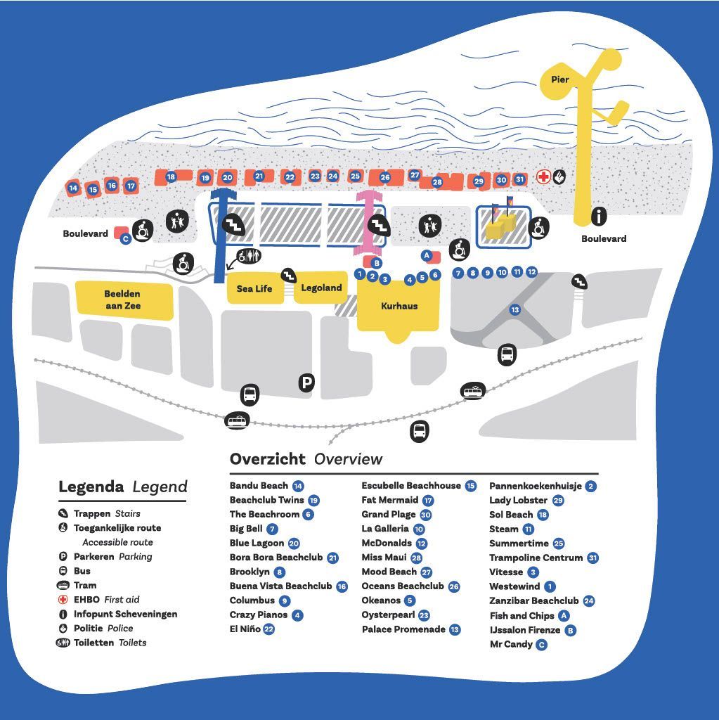 Een kaart van een stad met het woord legenda onderaan