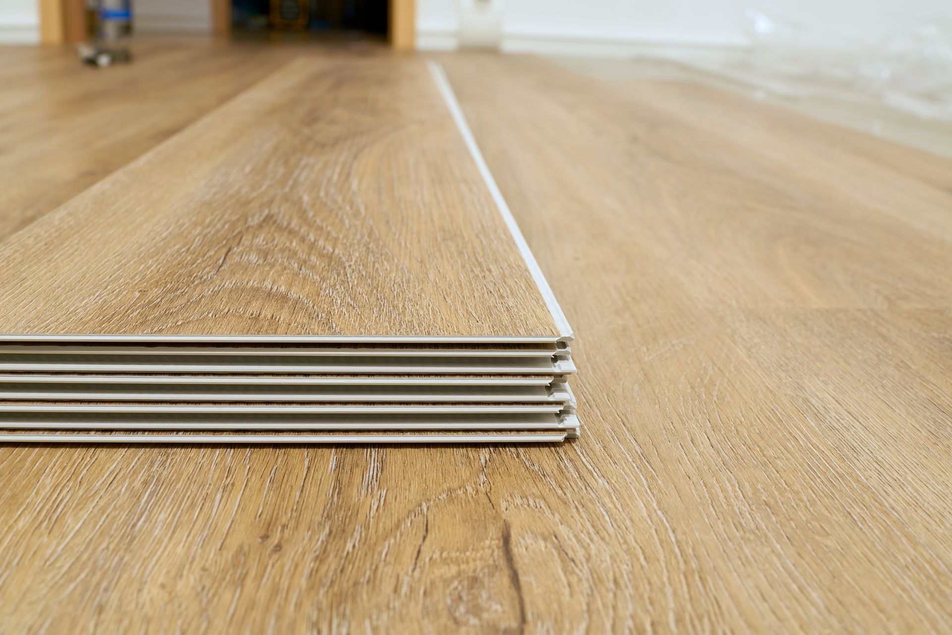 Lames de PVC aspect parquet