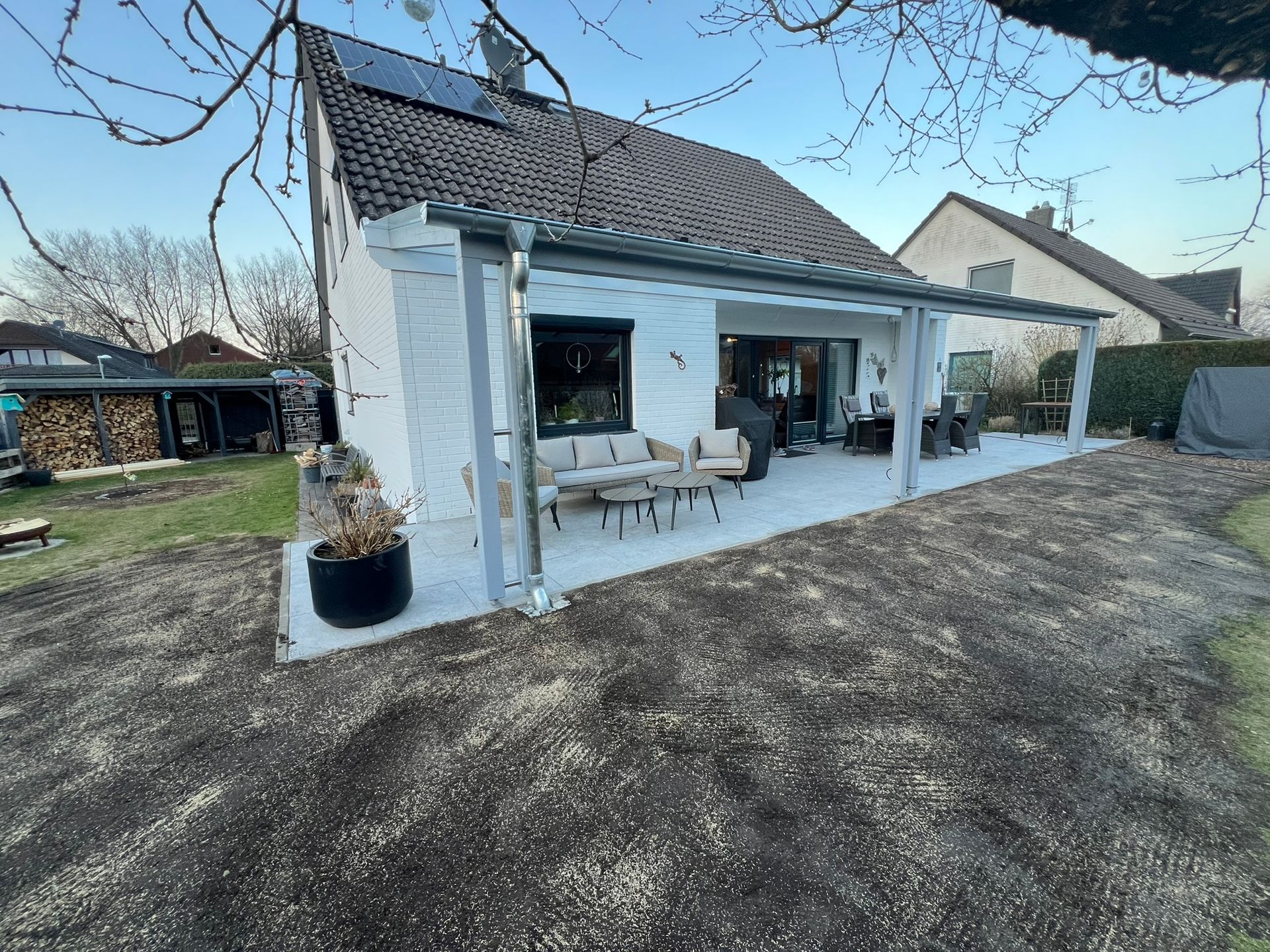 Fertigstellung eines Terrassendachs in Glenewinkel