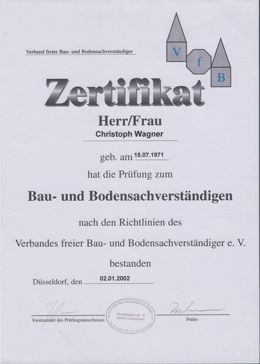 Ein Zertifikat mit der Aufschrift „Zertifikat“