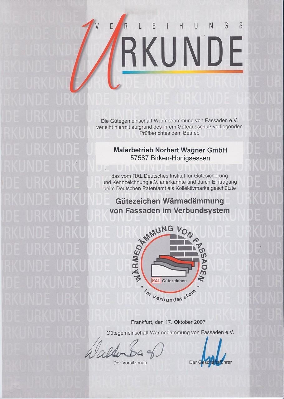 Ein Zertifikat mit dem Wort Urkunde darauf
