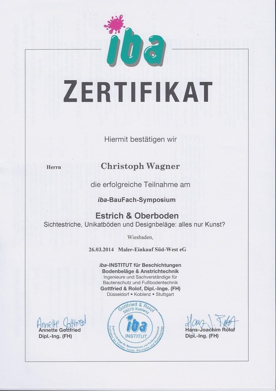 Ein Zertifikat mit dem Wort Zertifikat darauf