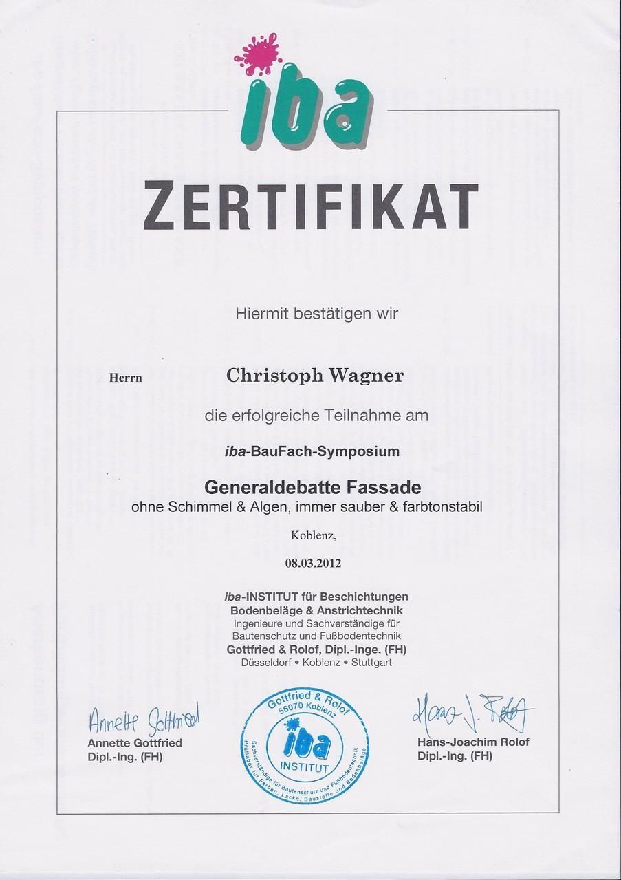 Ein weißes Zertifikat mit dem Wort Zertifikat darauf