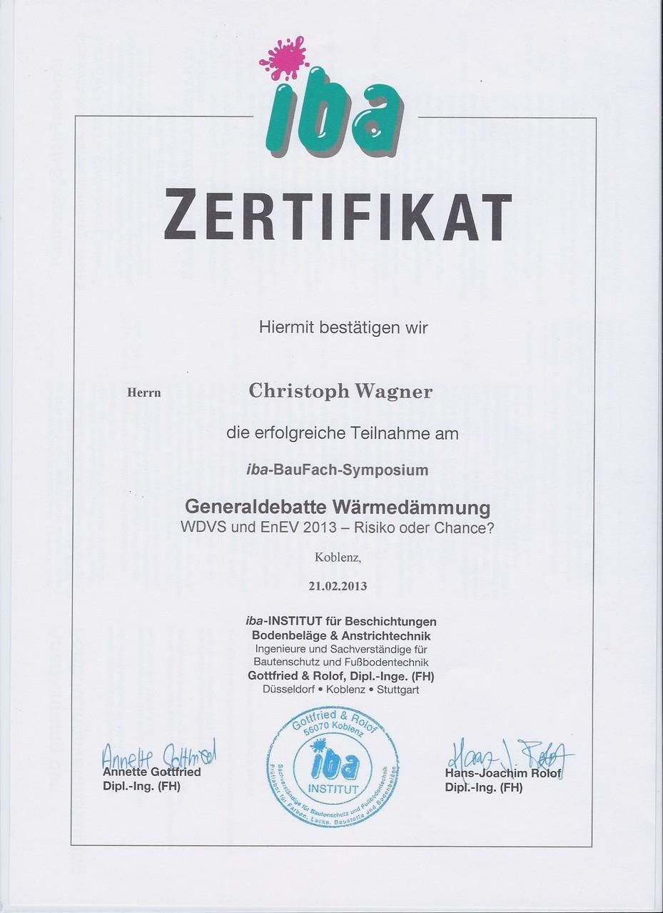 Ein Zertifikat mit dem Wort Zertifikat darauf