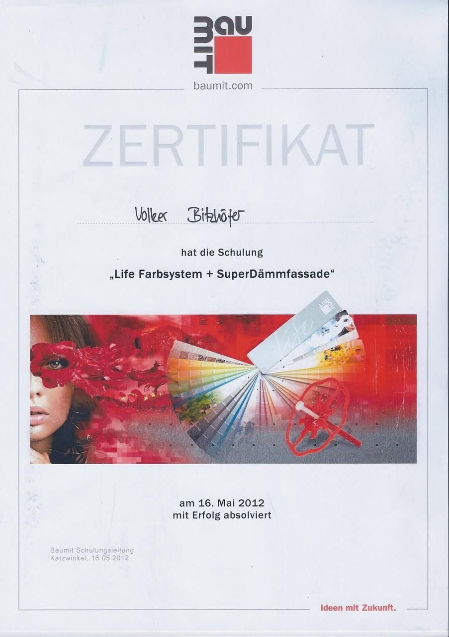 Ein Zertifikat mit der Aufschrift „Zertifikat“