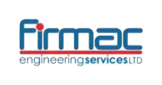 A blue and red logo for firmac engineering services ltd