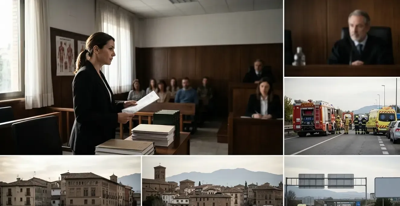 Abogado visitando a un cliente accidentado en su casa de Utebo