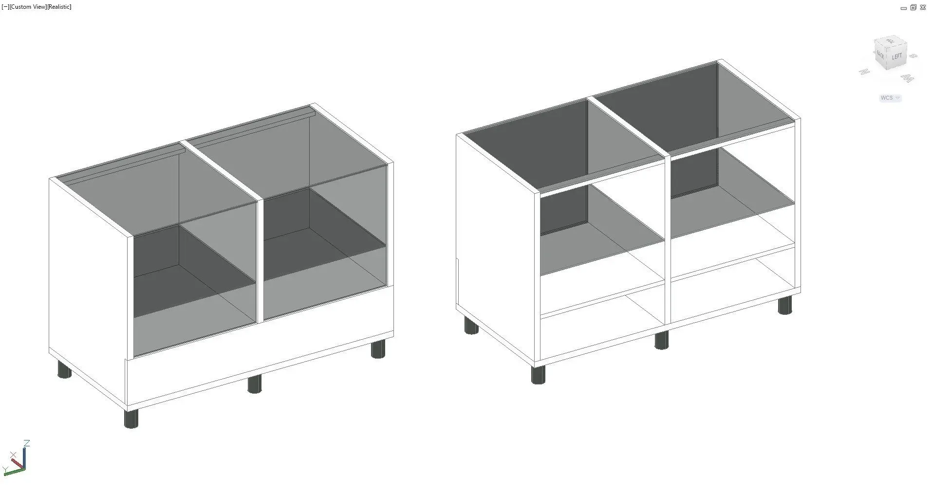 Un dibujo en blanco y negro de un estante con techo.